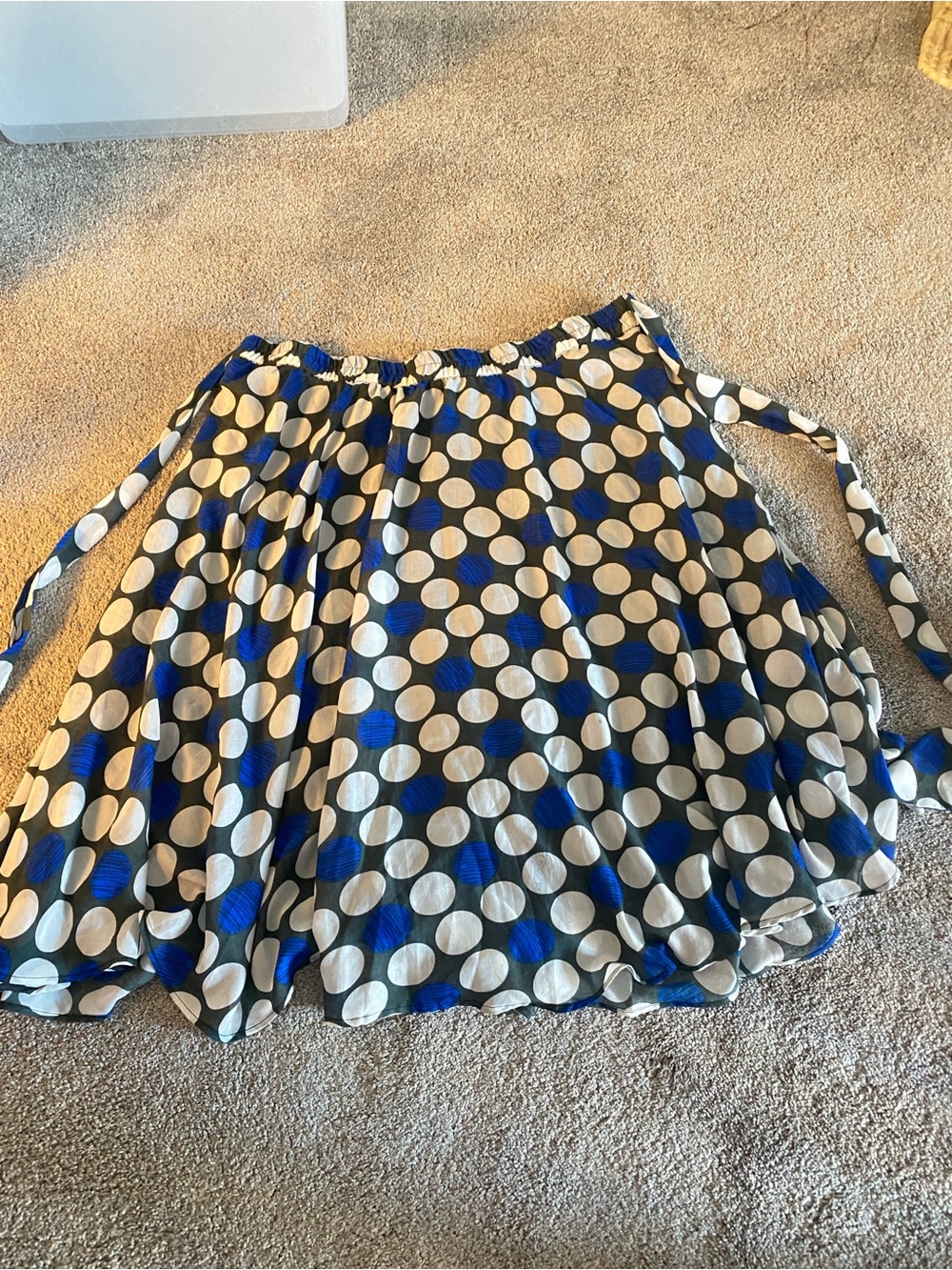 Polka Dot Blue and White Women’s Skirt